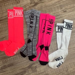 Pink knee high socks